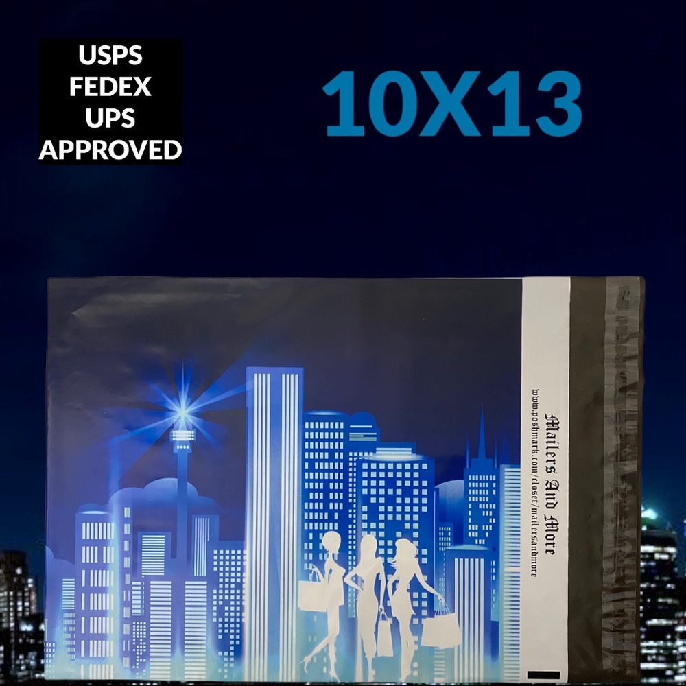 50 10X13 Poly Mailers Posh Girls, Shipping Envelopes PRICE IS FIRM City Lights - Picture 8 of 8